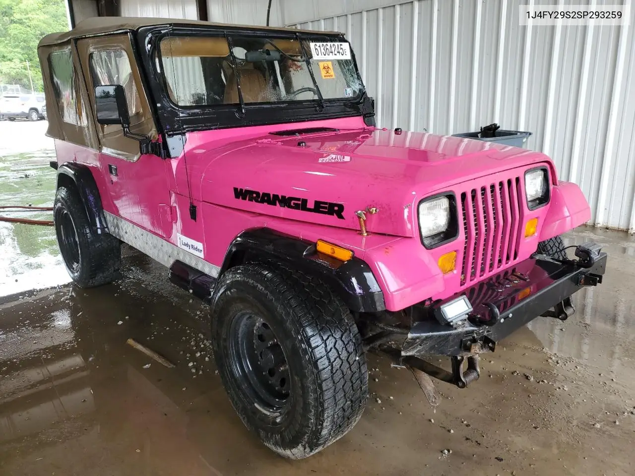 1995 Jeep Wrangler / Yj Se VIN: 1J4FY29S2SP293259 Lot: 61364245