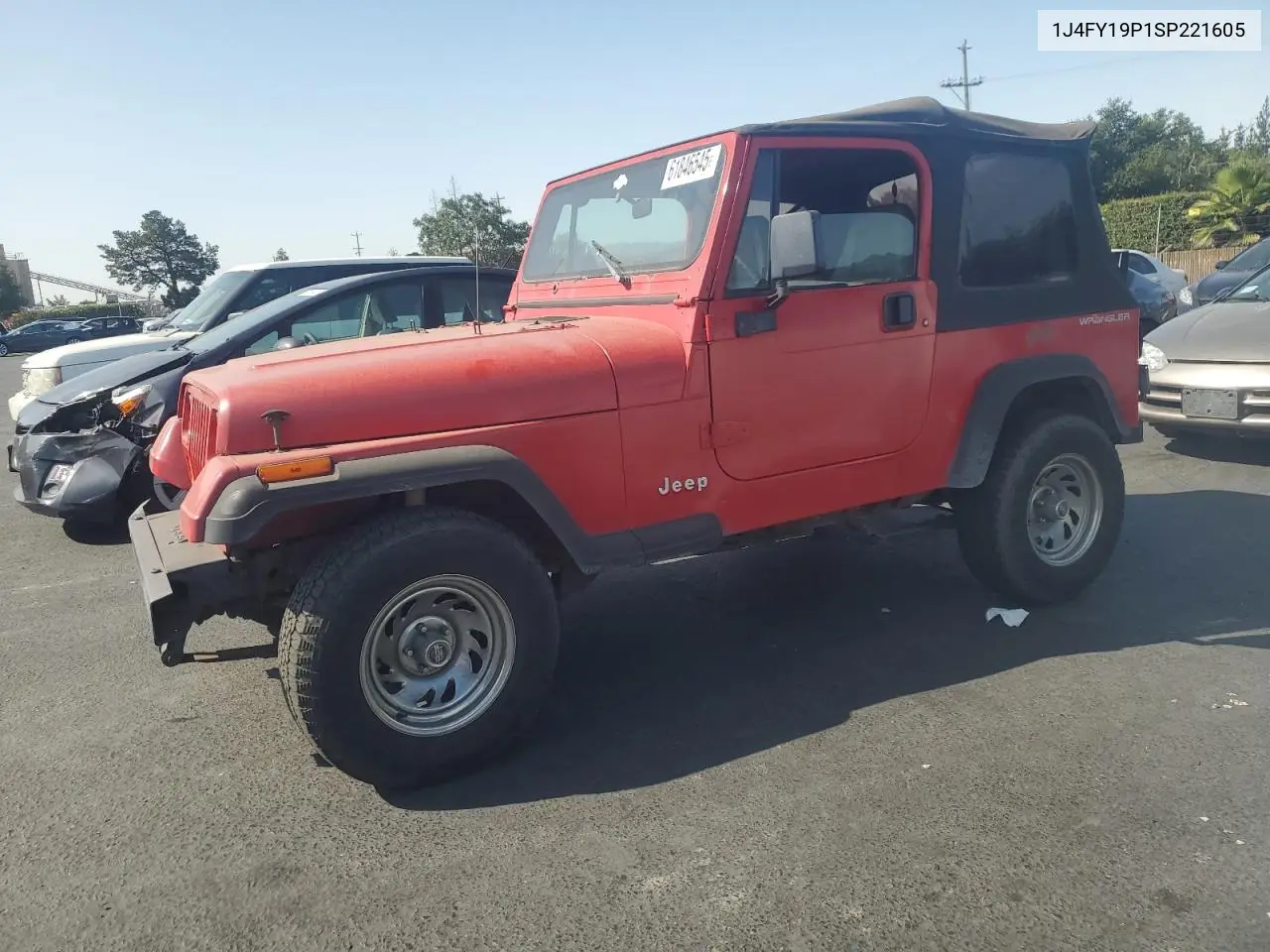 1995 Jeep Wrangler / Yj S VIN: 1J4FY19P1SP221605 Lot: 61846545