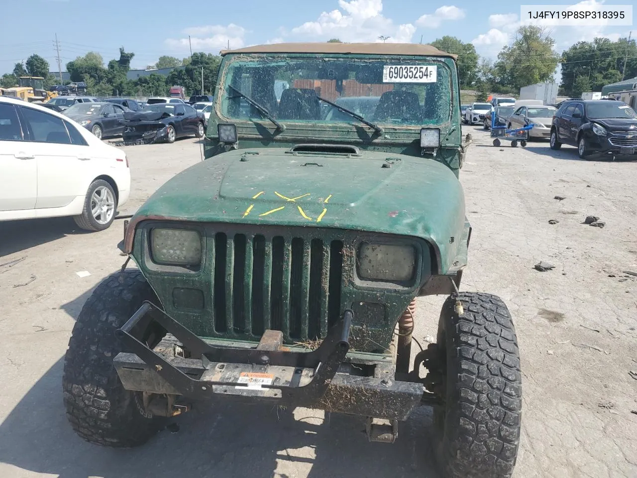1995 Jeep Wrangler / Yj S VIN: 1J4FY19P8SP318395 Lot: 69035254