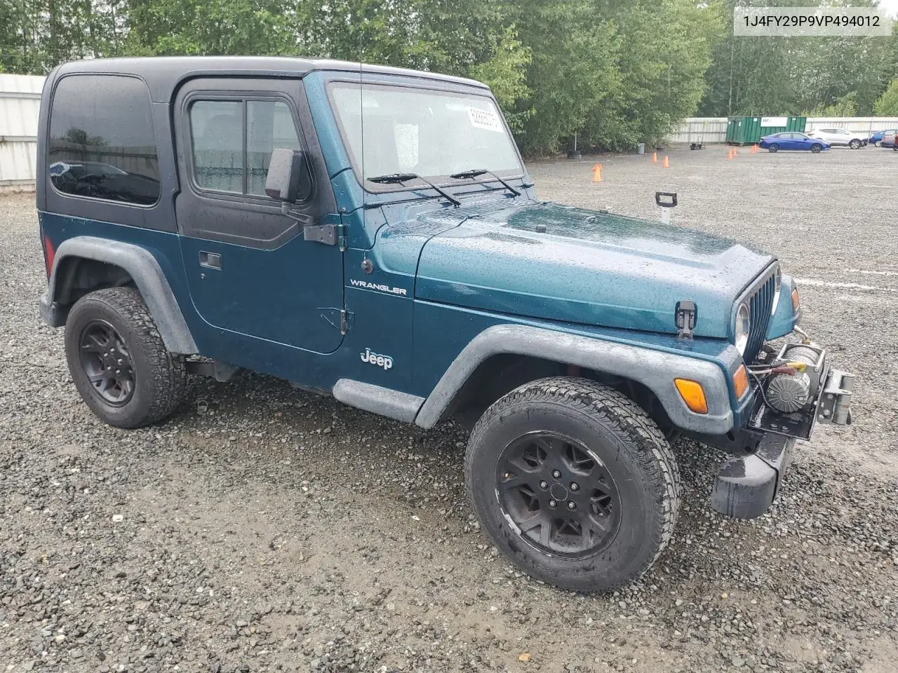 1997 Jeep Wrangler / Tj Se VIN: 1J4FY29P9VP494012 Lot: 62865075