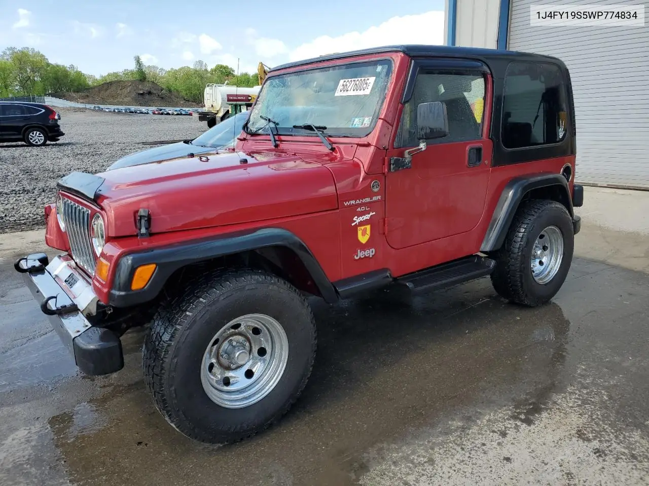 1998 Jeep Wrangler / Tj Sport VIN: 1J4FY19S5WP774834 Lot: 56276005