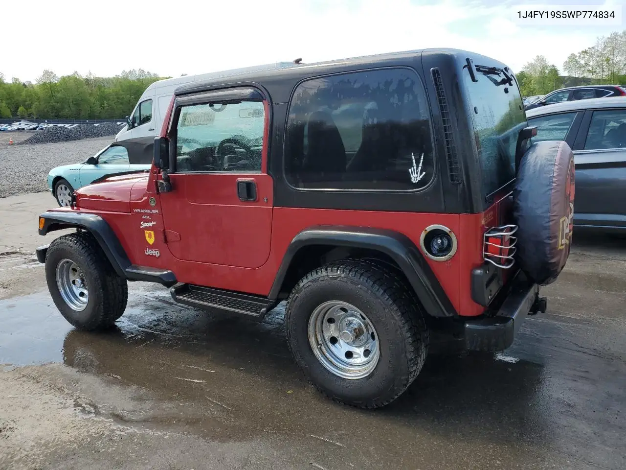 1998 Jeep Wrangler / Tj Sport VIN: 1J4FY19S5WP774834 Lot: 56276005