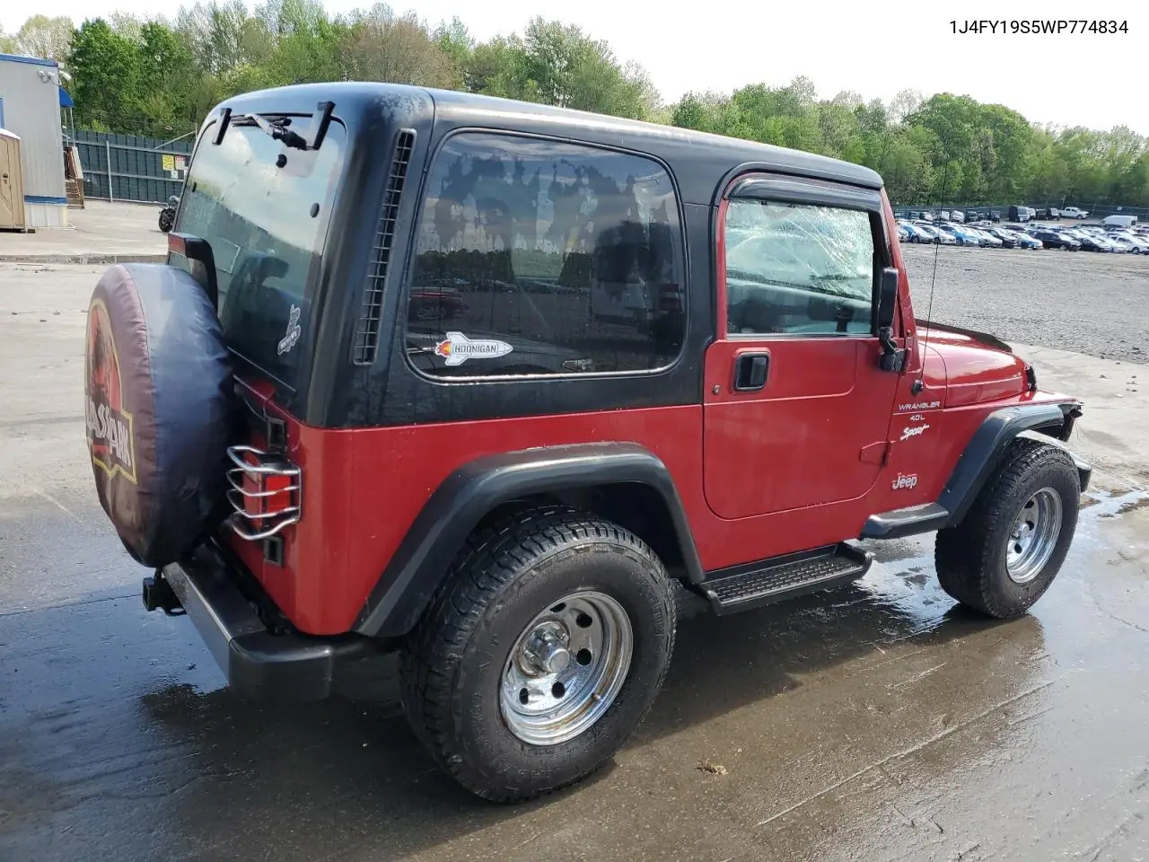 1998 Jeep Wrangler / Tj Sport VIN: 1J4FY19S5WP774834 Lot: 56276005