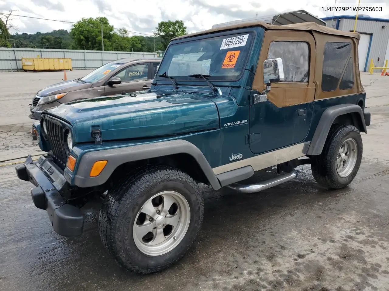 1998 Jeep Wrangler / Tj Se VIN: 1J4FY29P1WP795603 Lot: 56667205