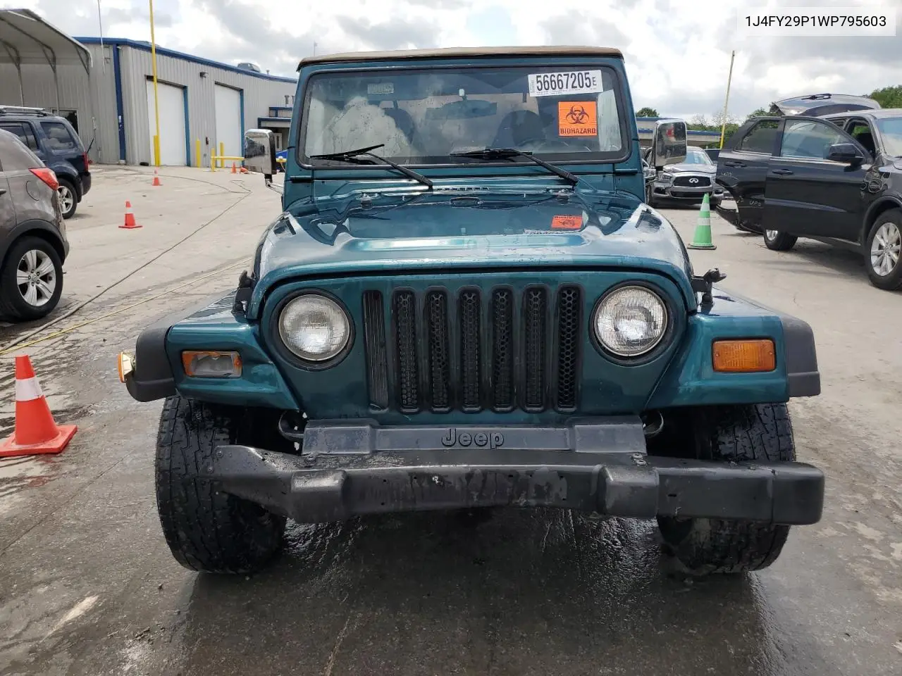 1998 Jeep Wrangler / Tj Se VIN: 1J4FY29P1WP795603 Lot: 56667205