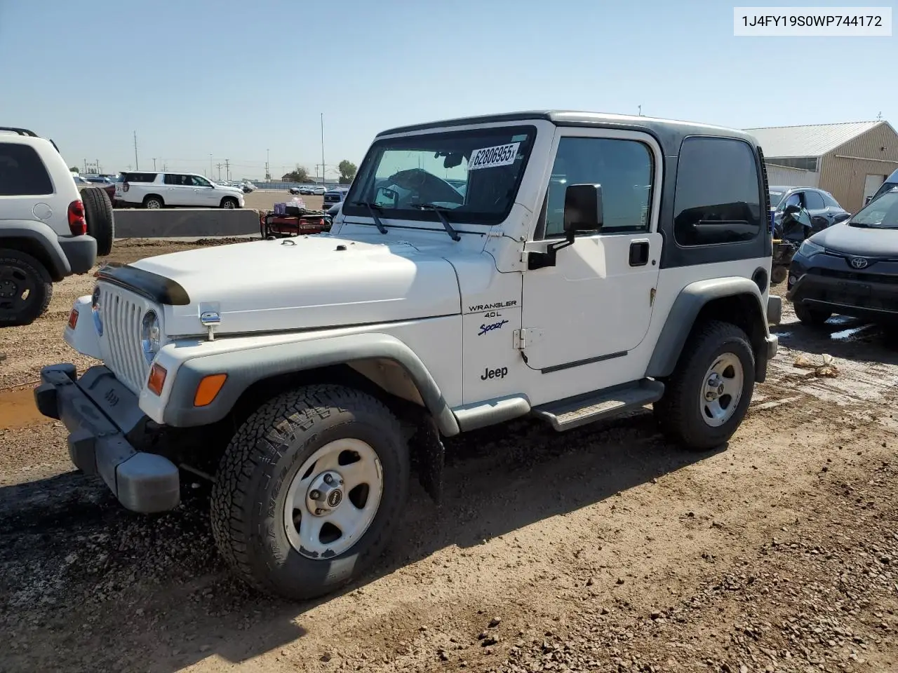 1998 Jeep Wrangler / Tj Sport VIN: 1J4FY19S0WP744172 Lot: 62806955