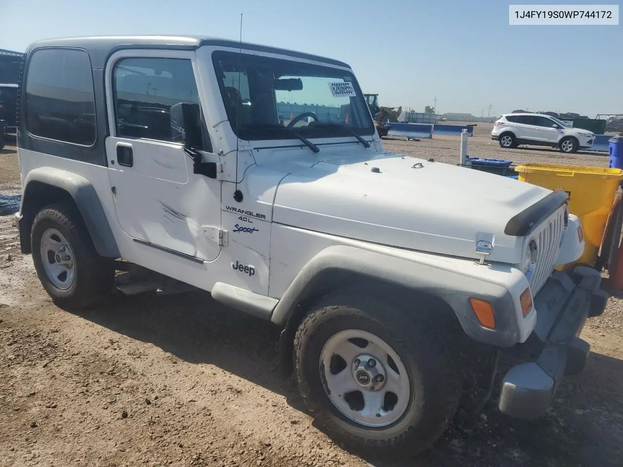 1998 Jeep Wrangler / Tj Sport VIN: 1J4FY19S0WP744172 Lot: 62806955