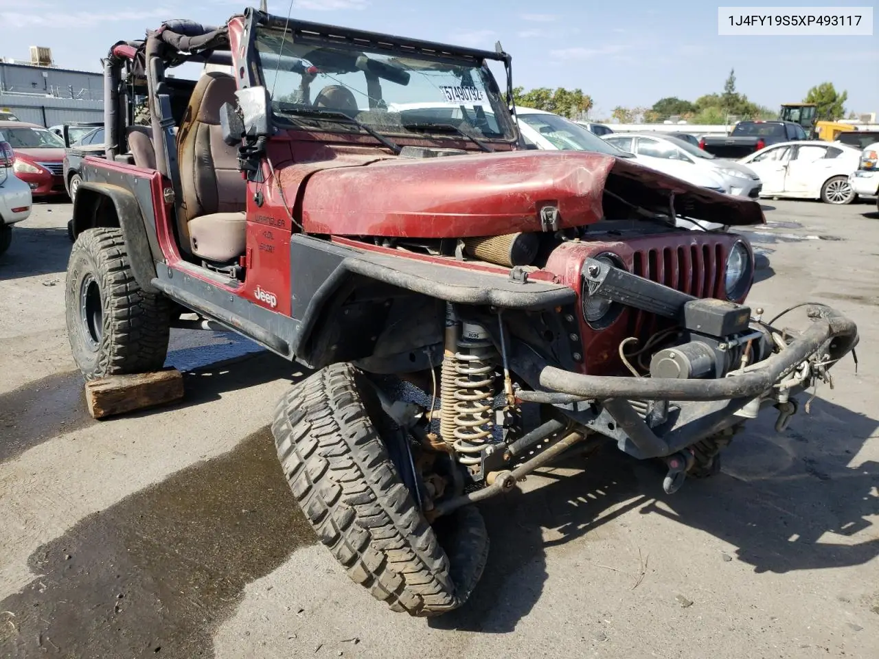 1999 Jeep Wrangler / Tj Sport VIN: 1J4FY19S5XP493117 Lot: 57490792