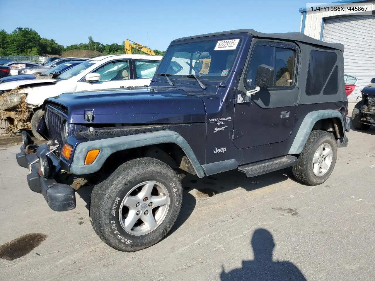 1999 Jeep Wrangler / Tj Sport VIN: 1J4FY19S6XP445867 Lot: 62223125