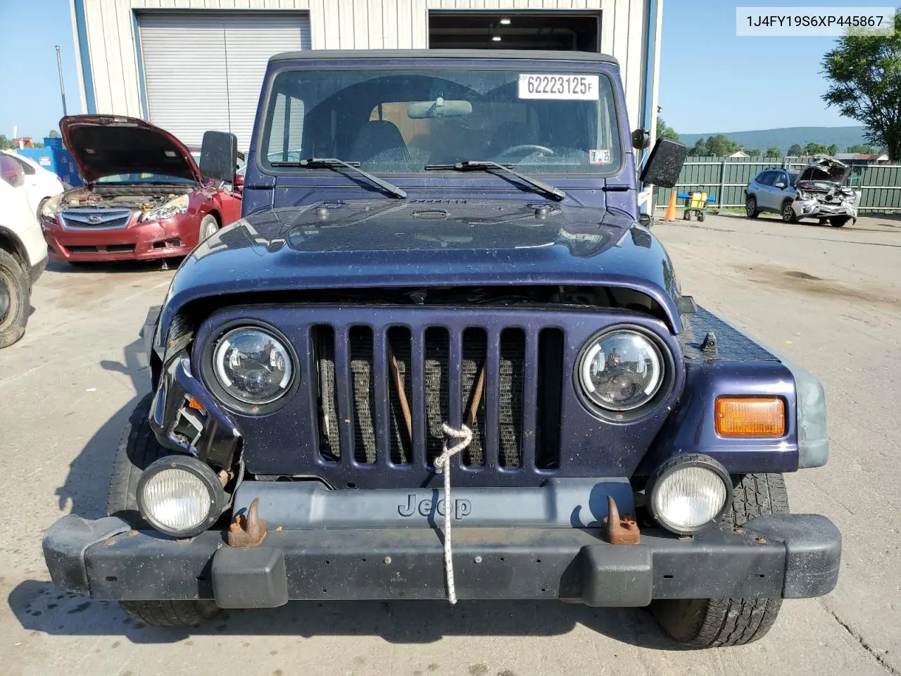 1999 Jeep Wrangler / Tj Sport VIN: 1J4FY19S6XP445867 Lot: 62223125