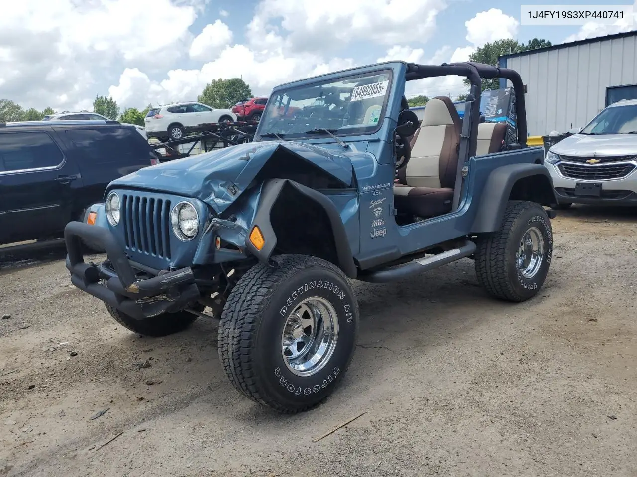 1999 Jeep Wrangler / Tj Sport VIN: 1J4FY19S3XP440741 Lot: 64992055