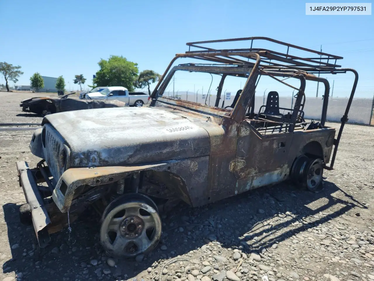 2000 Jeep Wrangler / Tj Se VIN: 1J4FA29P2YP797531 Lot: 56058845