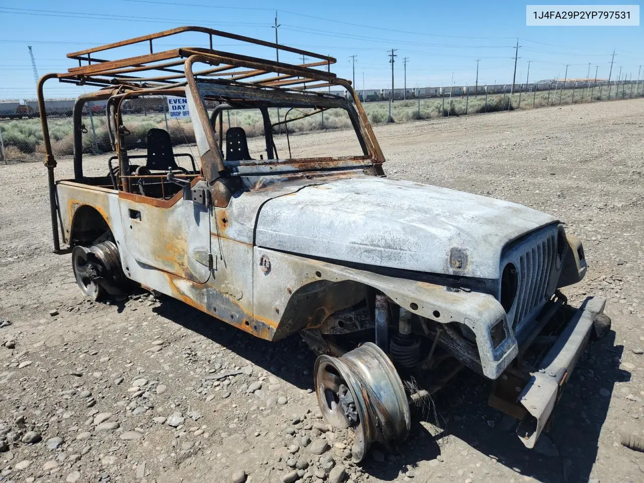 2000 Jeep Wrangler / Tj Se VIN: 1J4FA29P2YP797531 Lot: 56058845