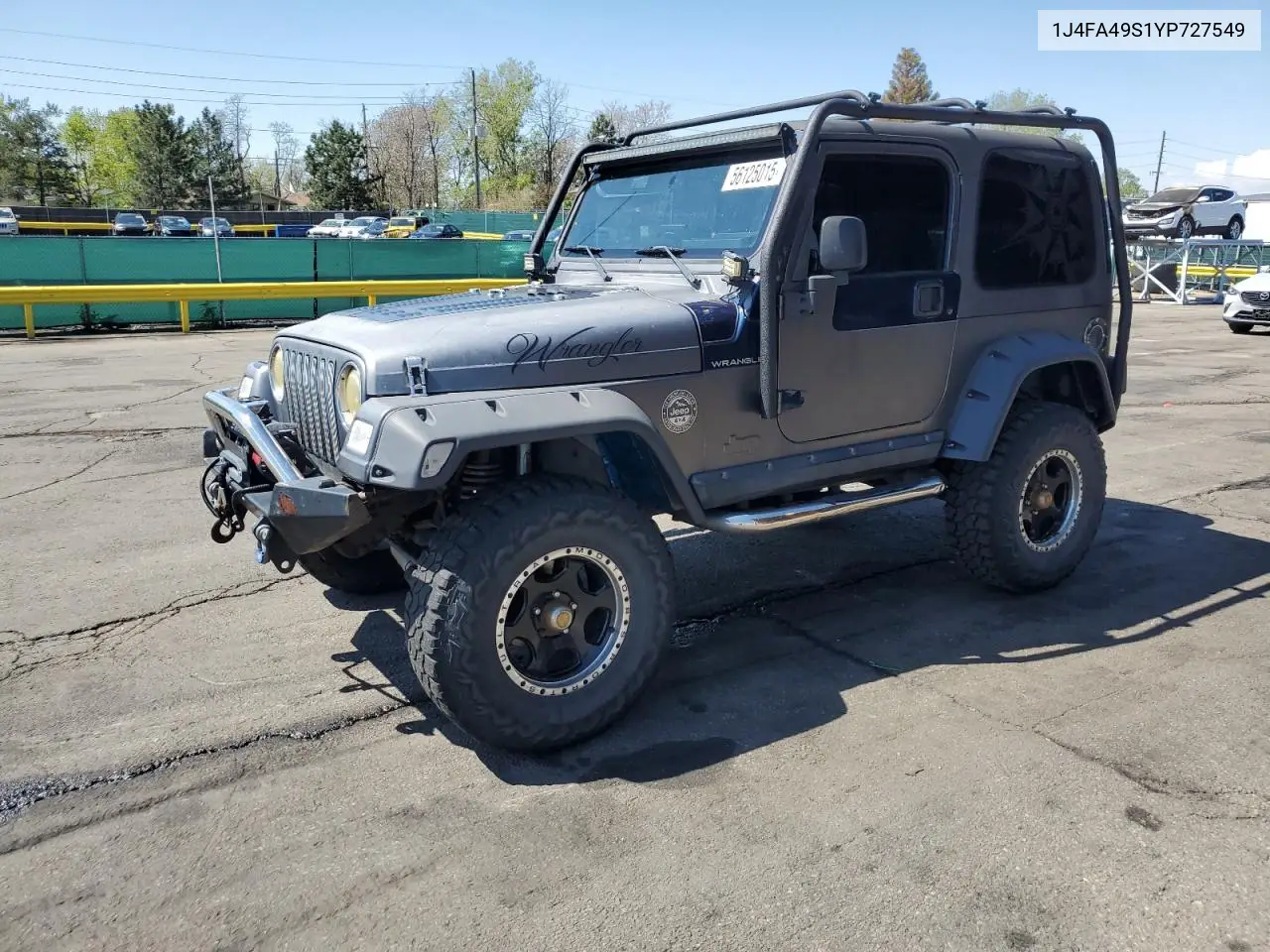 2000 Jeep Wrangler / Tj Sport VIN: 1J4FA49S1YP727549 Lot: 56125015