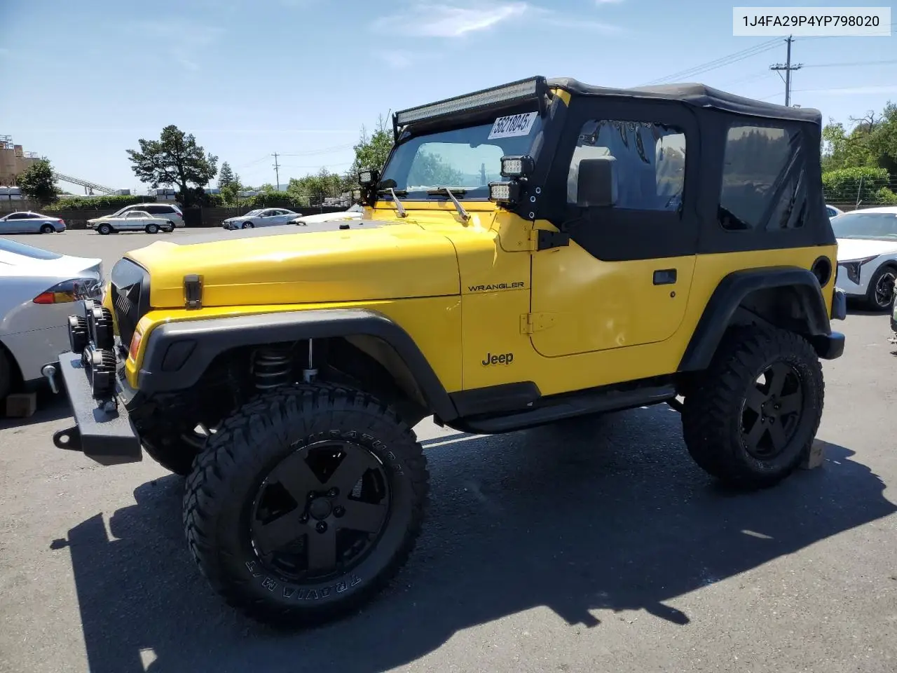 2000 Jeep Wrangler / Tj Se VIN: 1J4FA29P4YP798020 Lot: 56218045