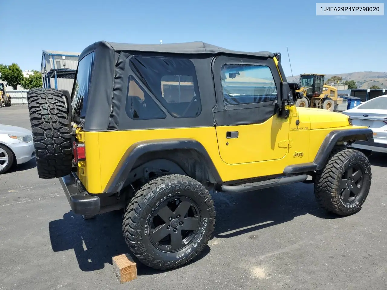 2000 Jeep Wrangler / Tj Se VIN: 1J4FA29P4YP798020 Lot: 56218045