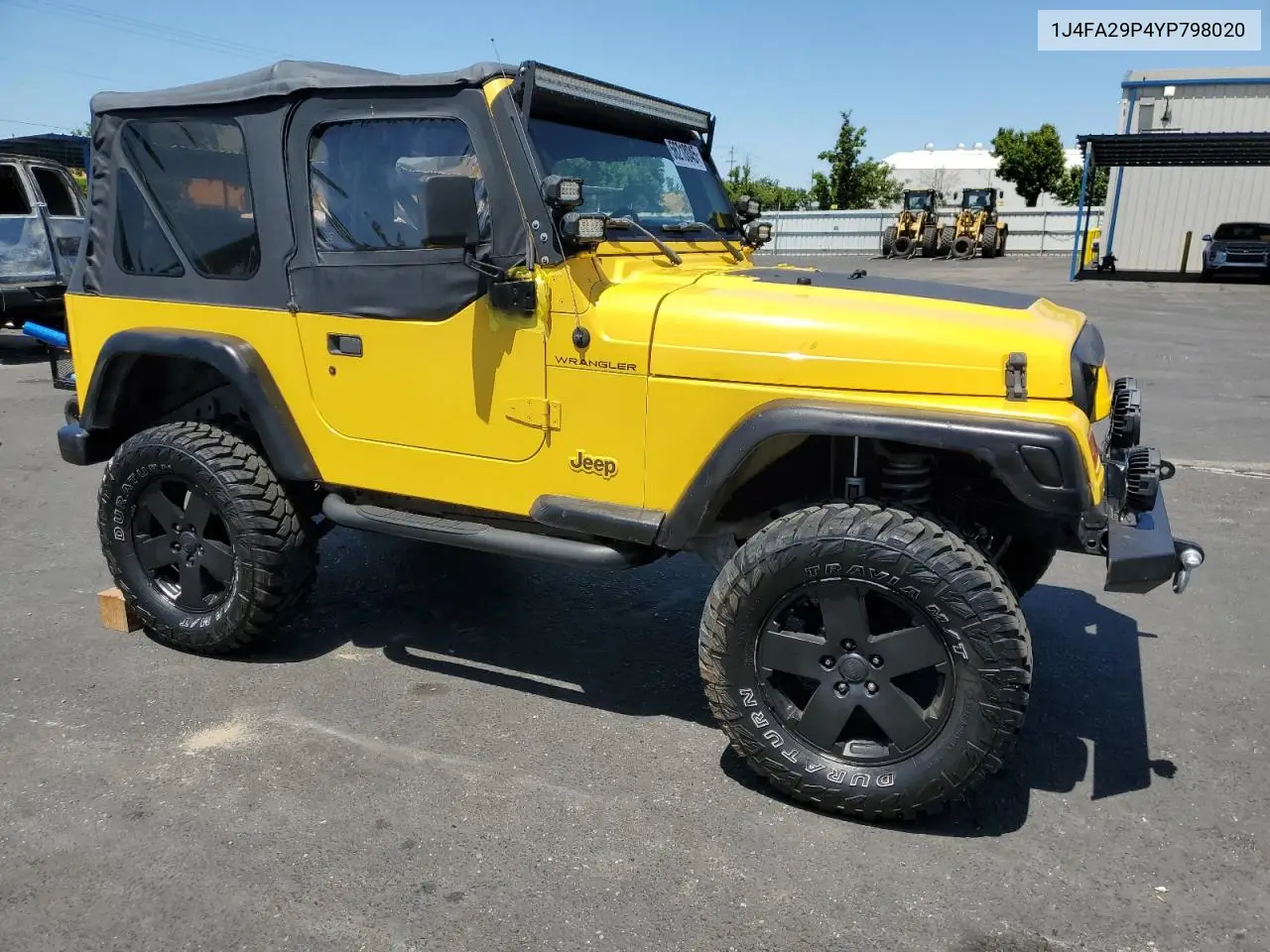 2000 Jeep Wrangler / Tj Se VIN: 1J4FA29P4YP798020 Lot: 56218045