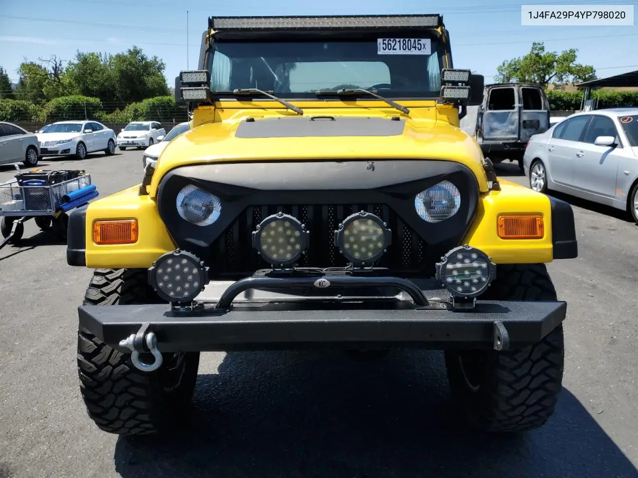 2000 Jeep Wrangler / Tj Se VIN: 1J4FA29P4YP798020 Lot: 56218045