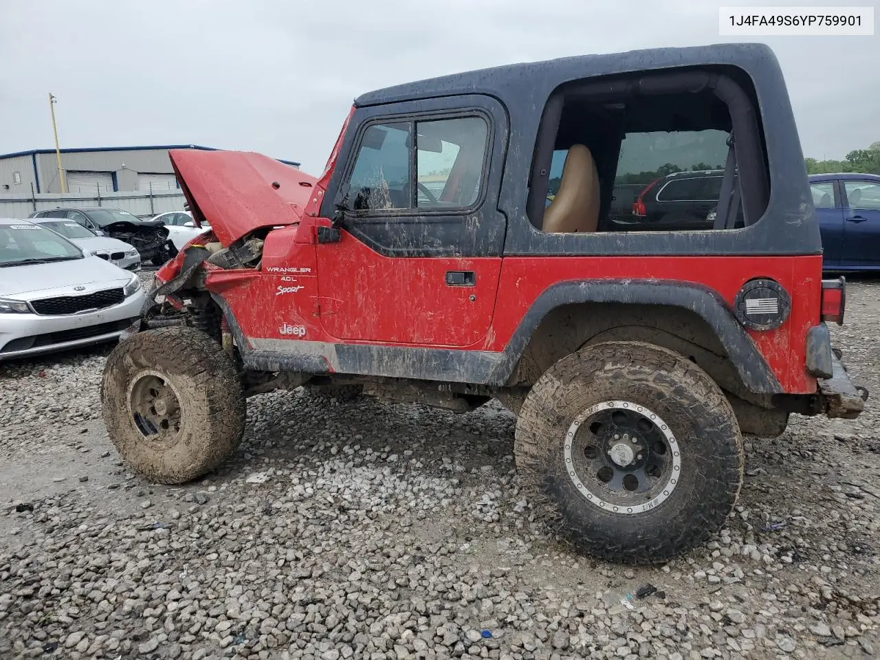 2000 Jeep Wrangler / Tj Sport VIN: 1J4FA49S6YP759901 Lot: 56572395