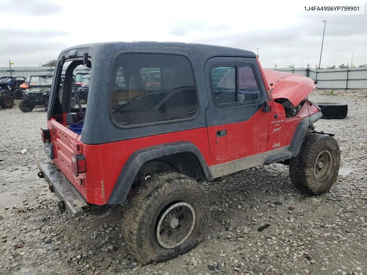 2000 Jeep Wrangler / Tj Sport VIN: 1J4FA49S6YP759901 Lot: 56572395
