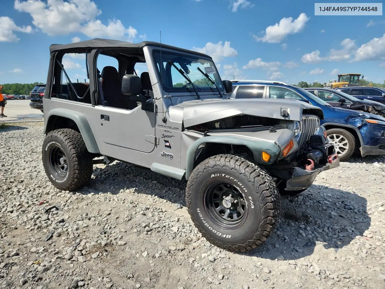 2000 Jeep Wrangler / Tj Sport VIN: 1J4FA49S7YP744548 Lot: 63233265