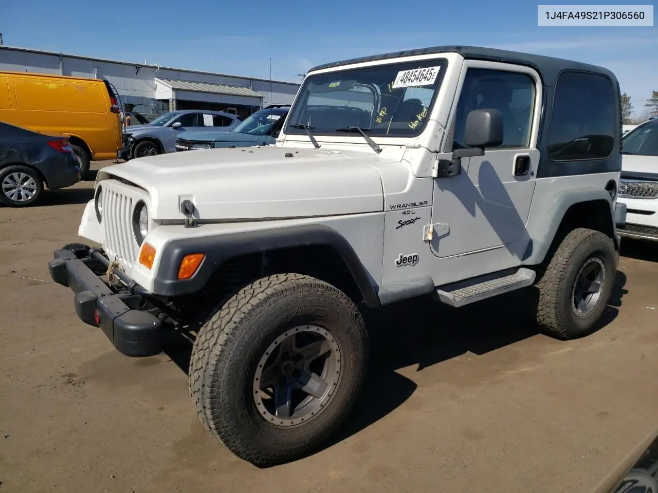 2001 Jeep Wrangler / Tj Sport VIN: 1J4FA49S21P306560 Lot: 48454645