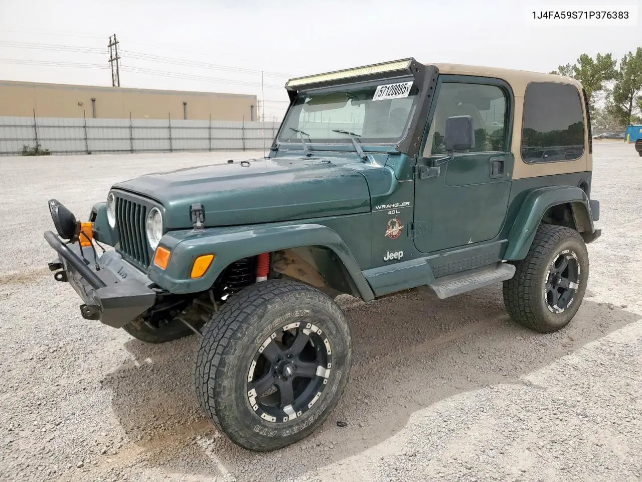 2001 Jeep Wrangler / Tj Sahara VIN: 1J4FA59S71P376383 Lot: 57120085