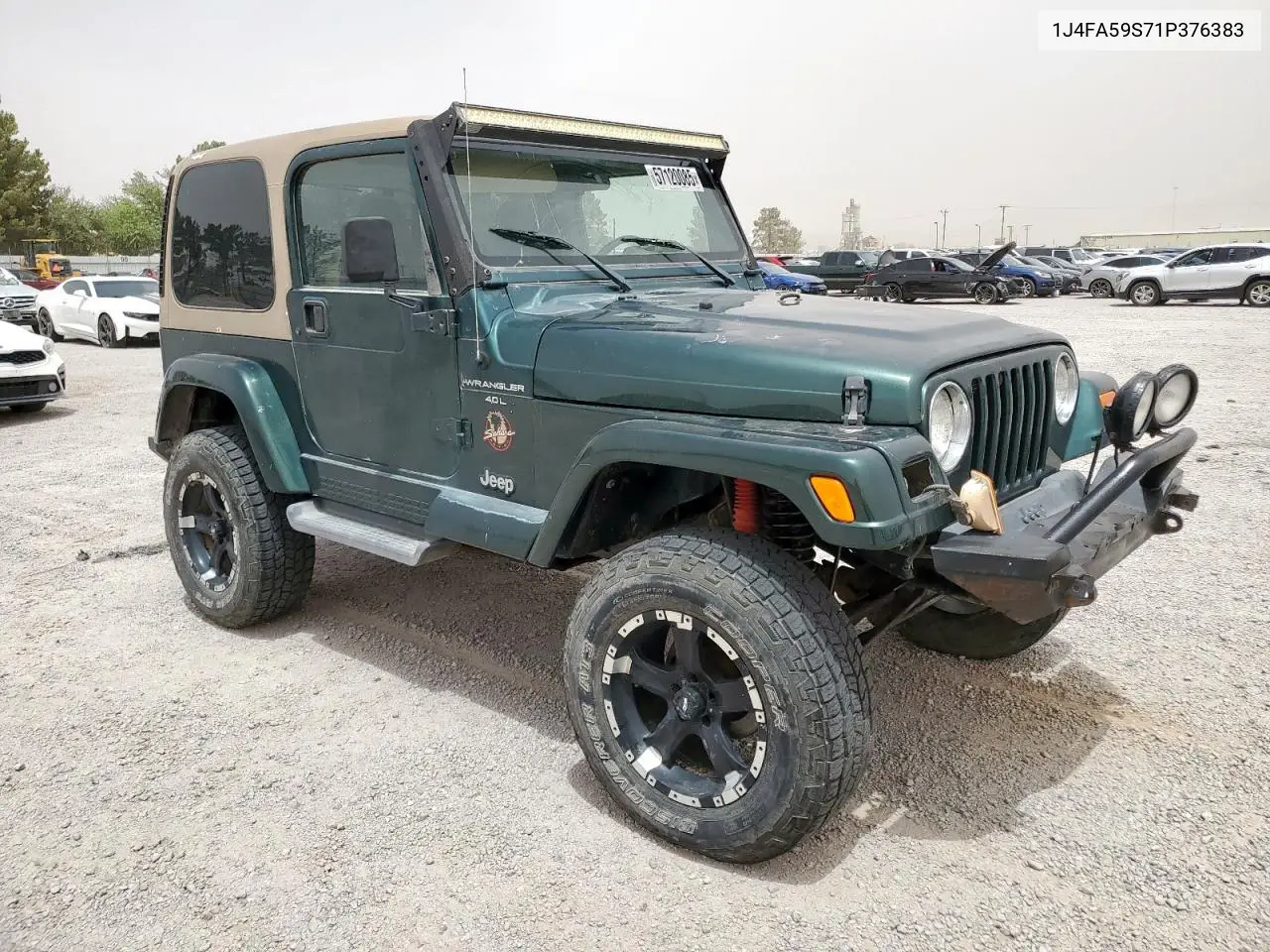2001 Jeep Wrangler / Tj Sahara VIN: 1J4FA59S71P376383 Lot: 57120085