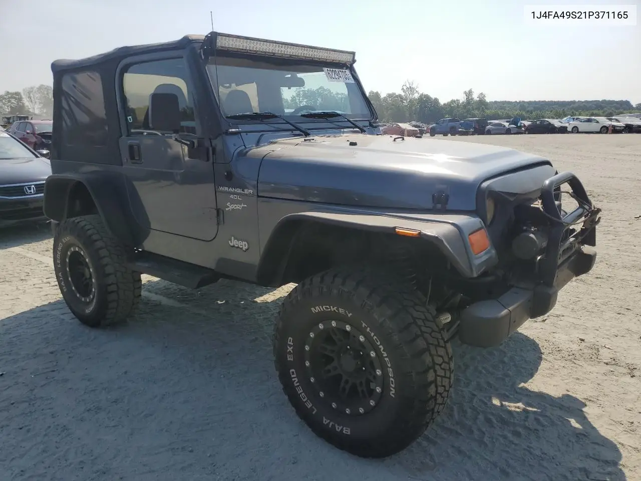 2001 Jeep Wrangler / Tj Sport VIN: 1J4FA49S21P371165 Lot: 62294705