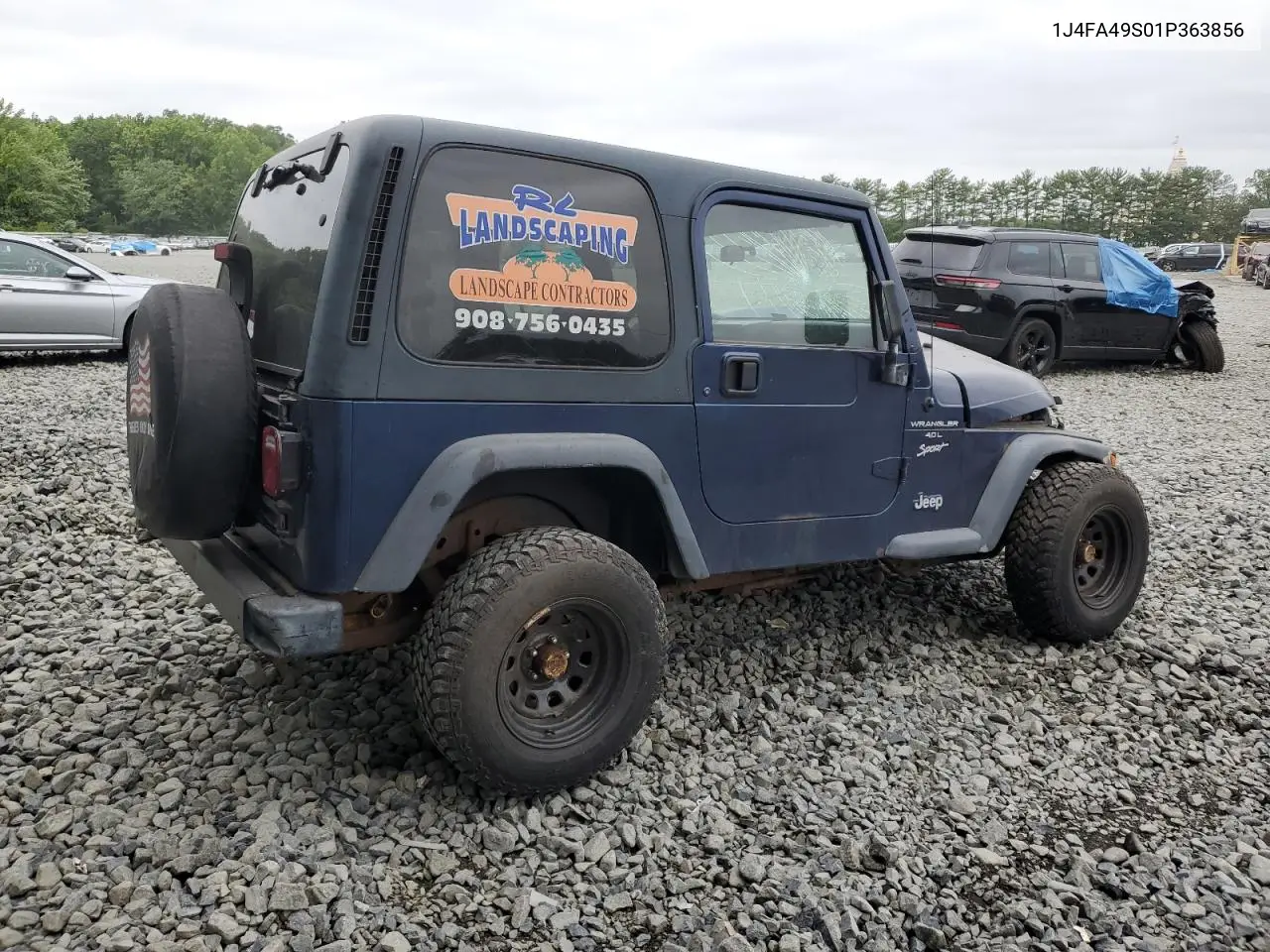 2001 Jeep Wrangler / Tj Sport VIN: 1J4FA49S01P363856 Lot: 62494785