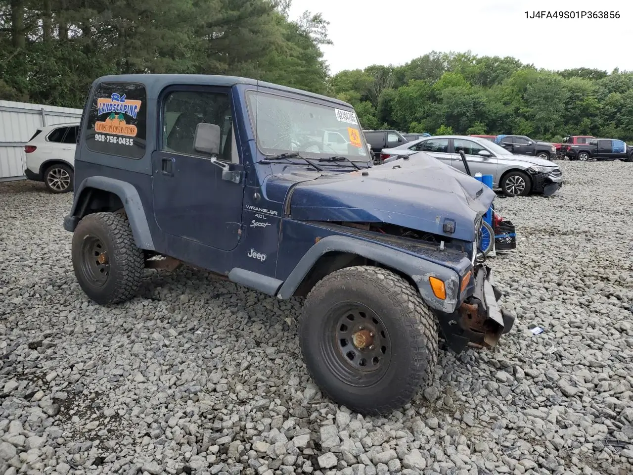 2001 Jeep Wrangler / Tj Sport VIN: 1J4FA49S01P363856 Lot: 62494785