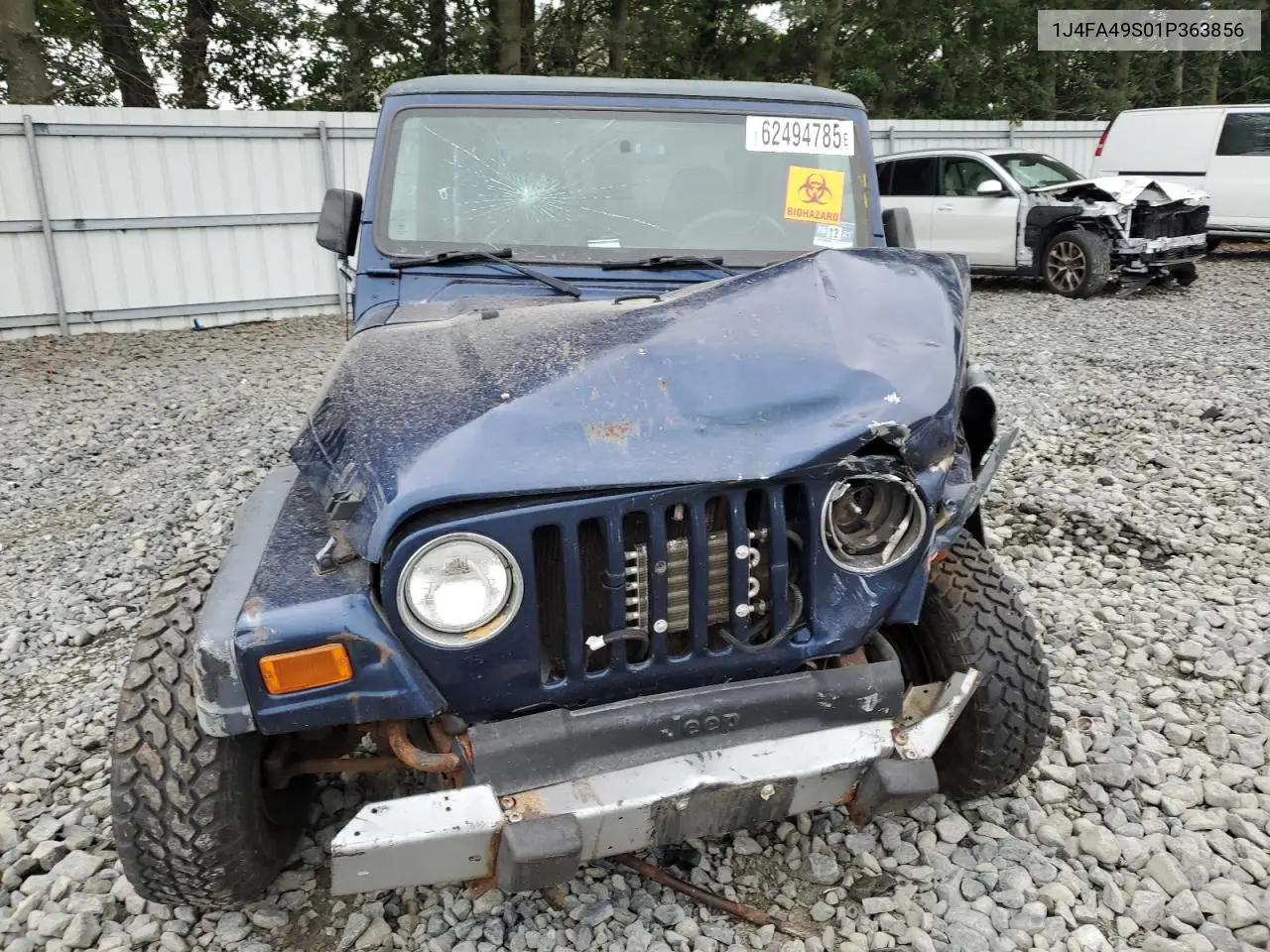 2001 Jeep Wrangler / Tj Sport VIN: 1J4FA49S01P363856 Lot: 62494785