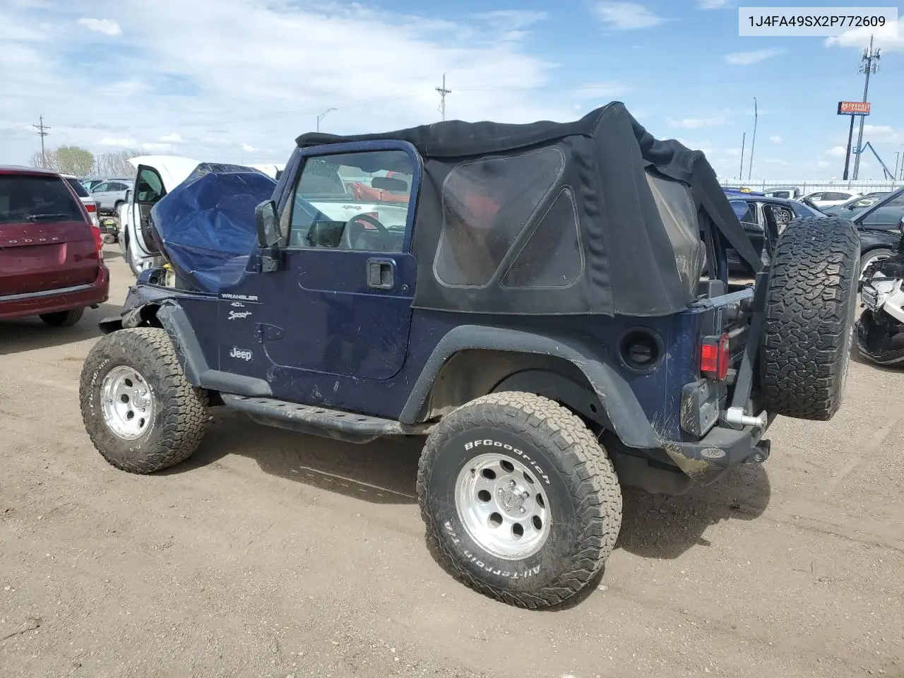 2002 Jeep Wrangler / Tj Sport VIN: 1J4FA49SX2P772609 Lot: 55893425