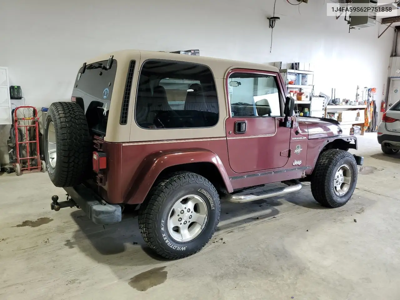 2002 Jeep Wrangler / Tj Sahara VIN: 1J4FA59S62P751858 Lot: 56638165