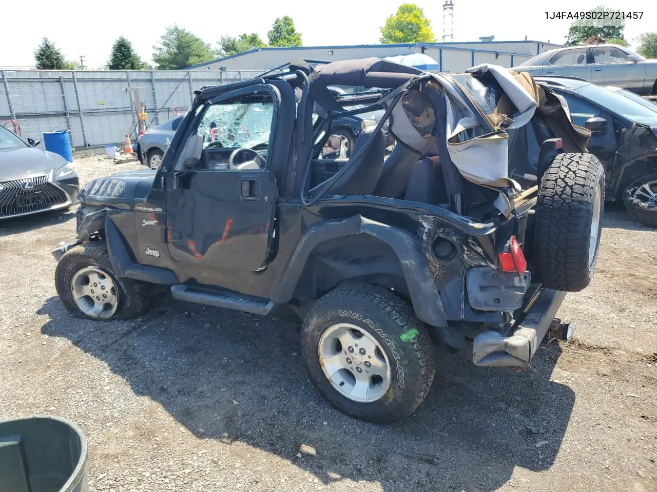 2002 Jeep Wrangler / Tj Sport VIN: 1J4FA49S02P721457 Lot: 61726855