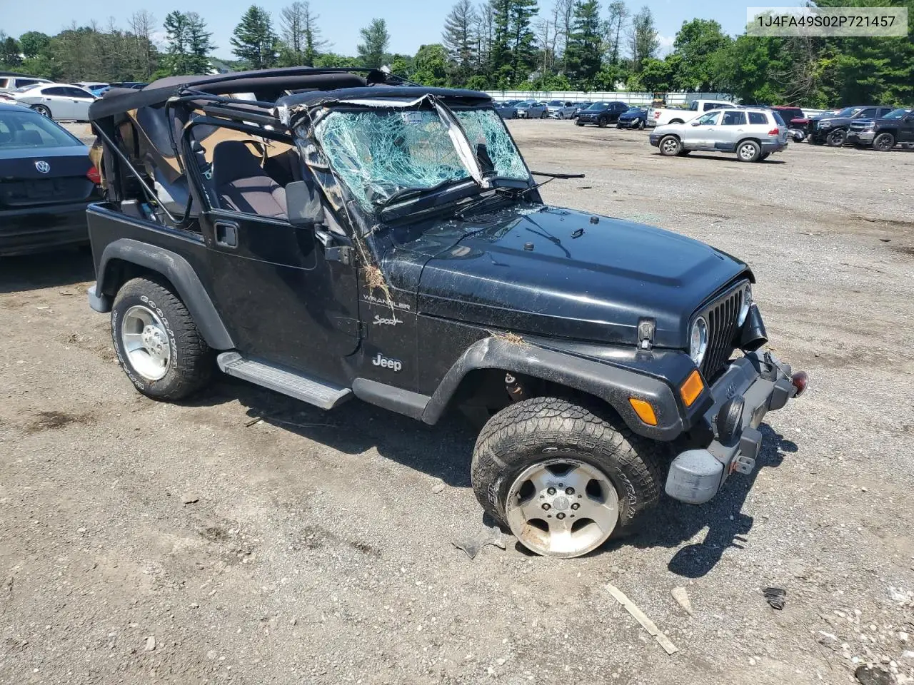 2002 Jeep Wrangler / Tj Sport VIN: 1J4FA49S02P721457 Lot: 61726855