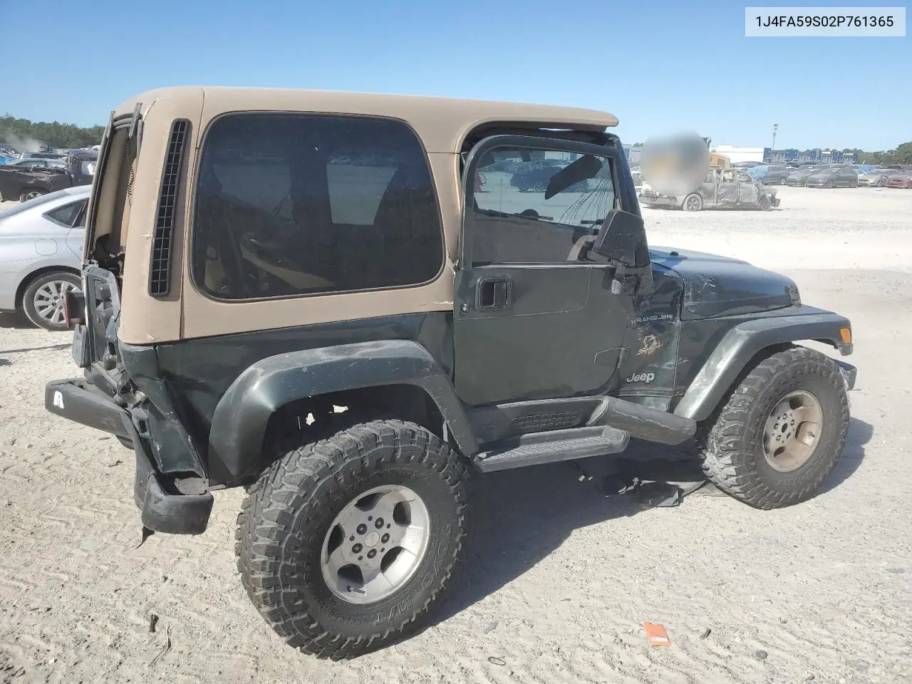 2002 Jeep Wrangler / Tj Sahara VIN: 1J4FA59S02P761365 Lot: 81899144