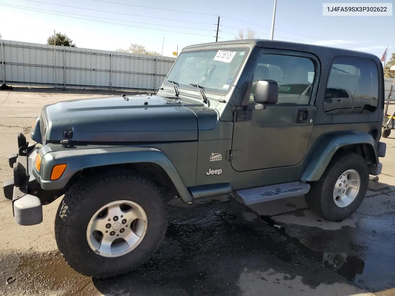 2003 Jeep Wrangler / Tj Sahara VIN: 1J4FA59SX3P302622 Lot: 52756105