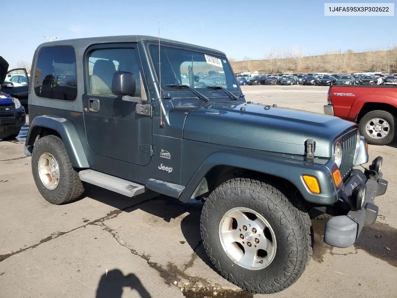 2003 Jeep Wrangler / Tj Sahara VIN: 1J4FA59SX3P302622 Lot: 52756105