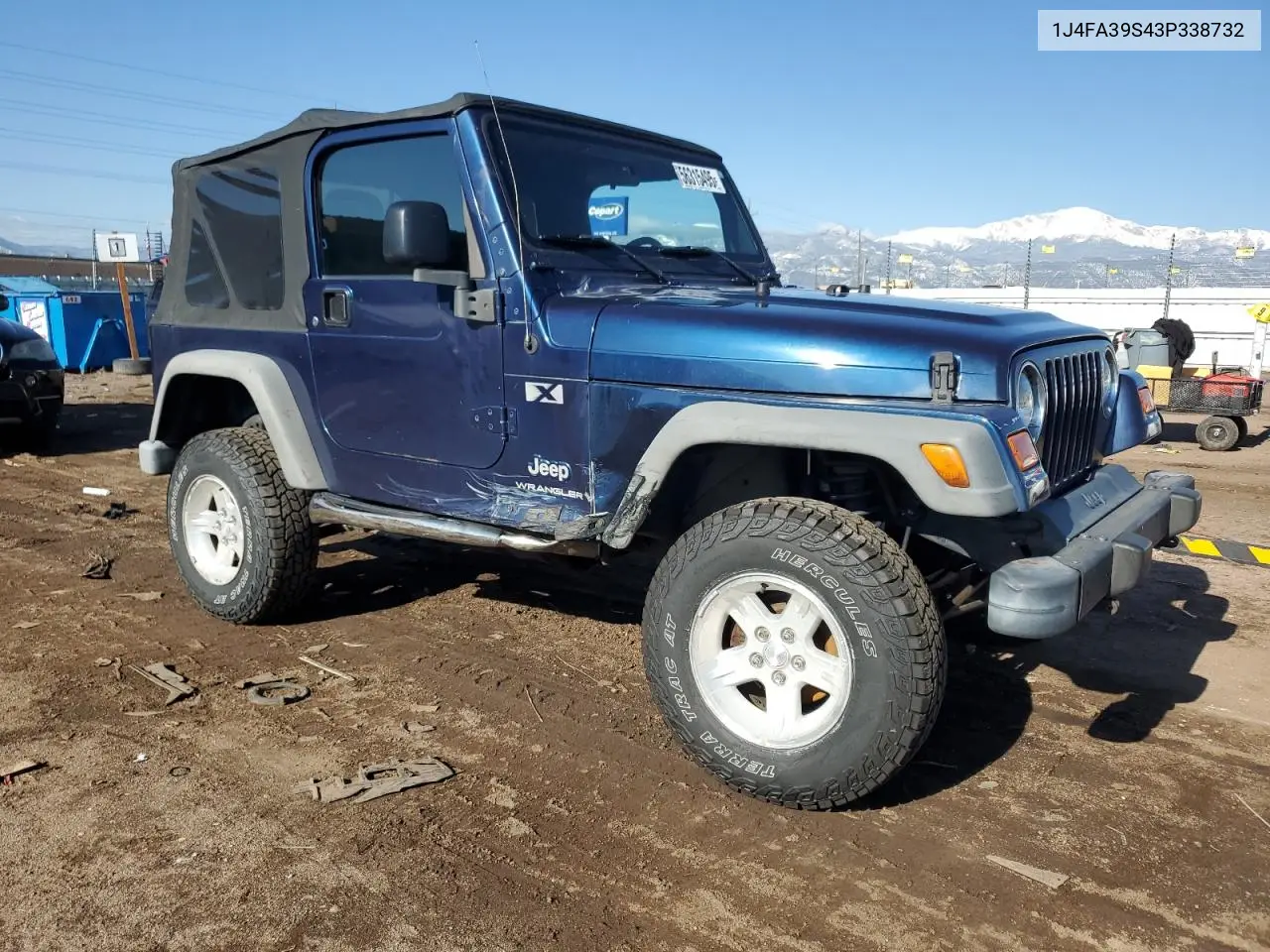2003 Jeep Wrangler Commando VIN: 1J4FA39S43P338732 Lot: 56315495