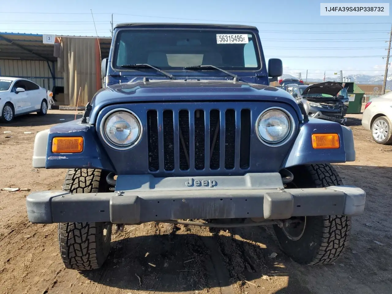 2003 Jeep Wrangler Commando VIN: 1J4FA39S43P338732 Lot: 56315495