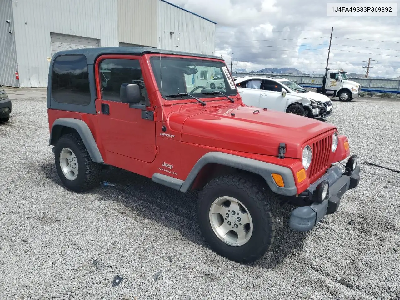 2003 Jeep Wrangler / Tj Sport VIN: 1J4FA49S83P369892 Lot: 56536745