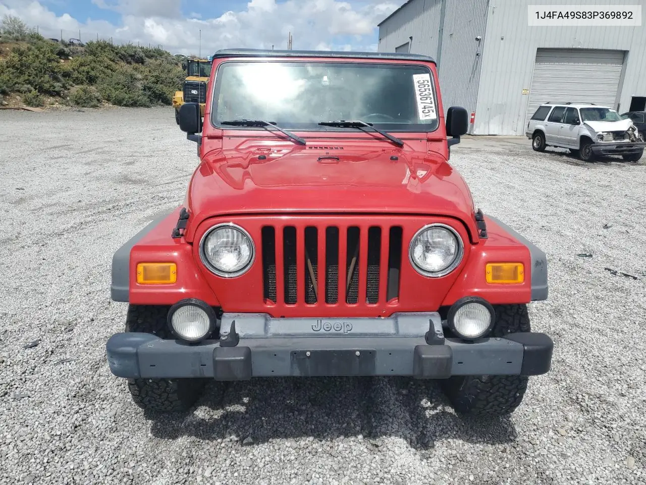 2003 Jeep Wrangler / Tj Sport VIN: 1J4FA49S83P369892 Lot: 56536745