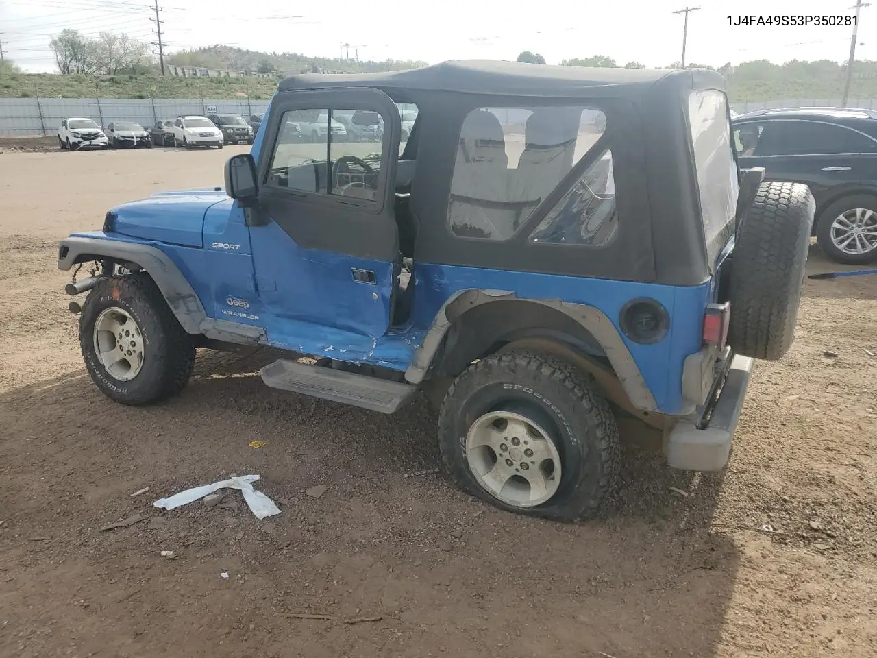 2003 Jeep Wrangler / Tj Sport VIN: 1J4FA49S53P350281 Lot: 56634005
