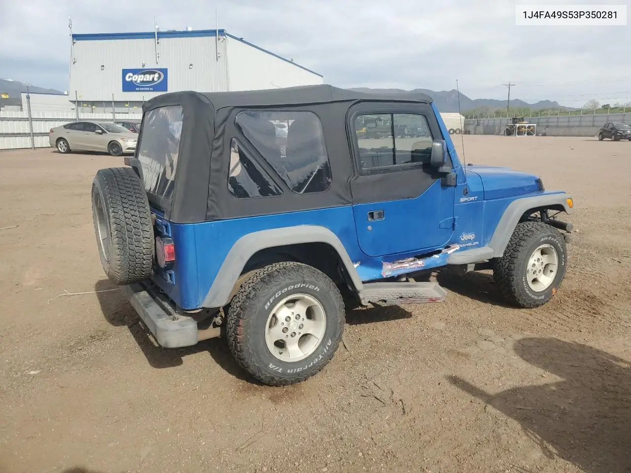 2003 Jeep Wrangler / Tj Sport VIN: 1J4FA49S53P350281 Lot: 56634005