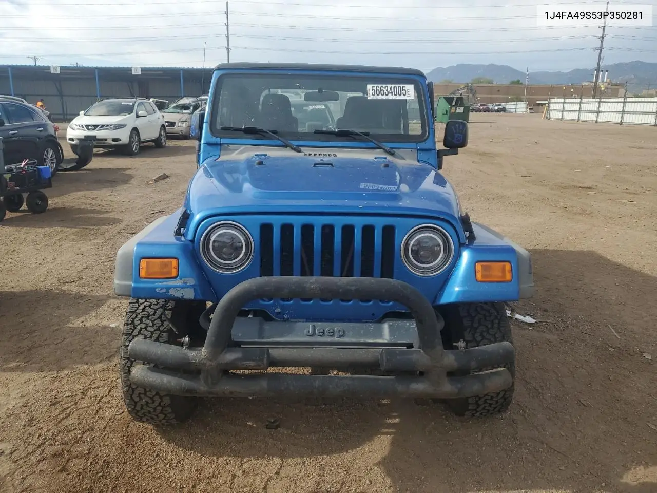 2003 Jeep Wrangler / Tj Sport VIN: 1J4FA49S53P350281 Lot: 56634005
