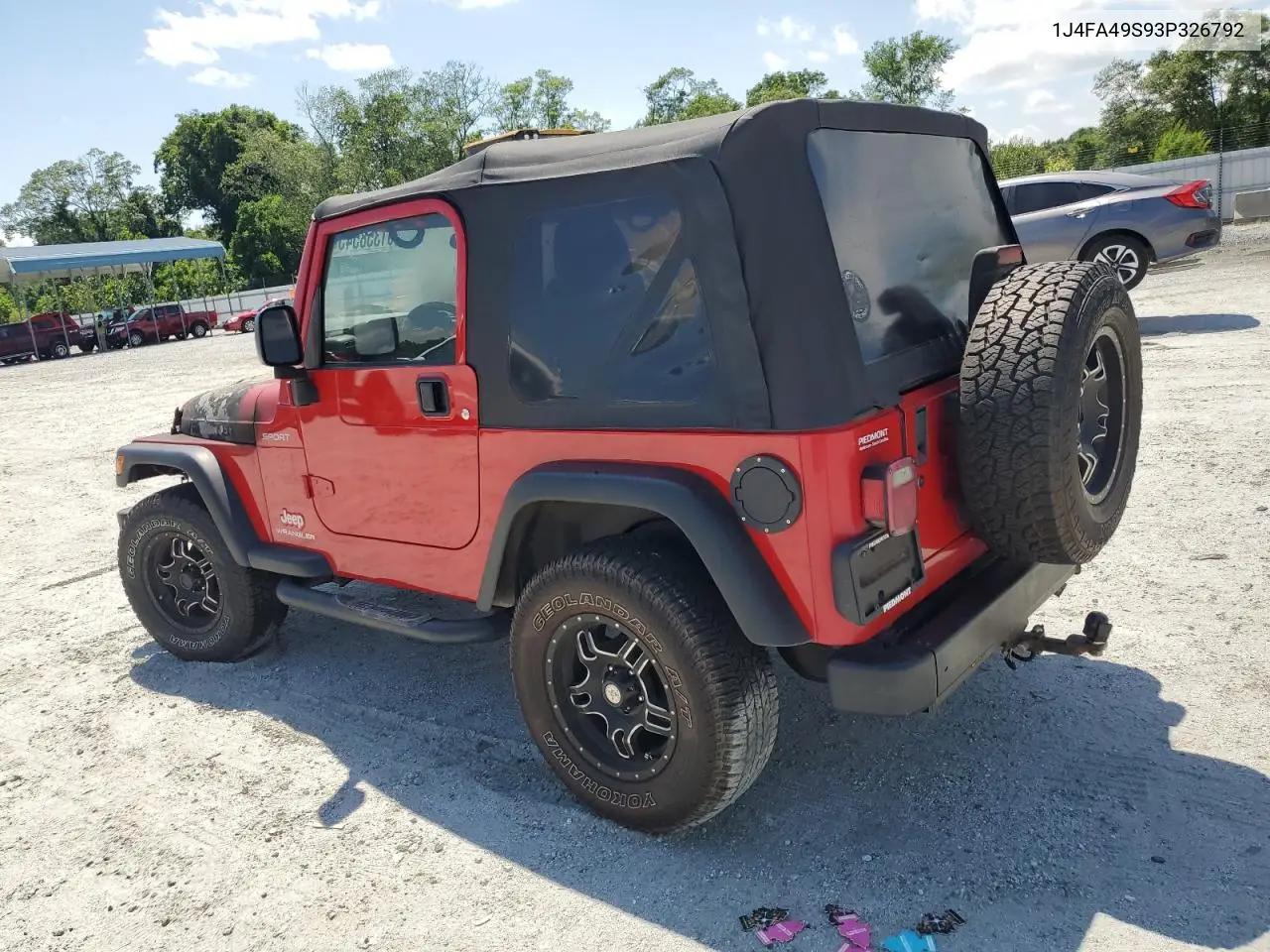 2003 Jeep Wrangler / Tj Sport VIN: 1J4FA49S93P326792 Lot: 61358545