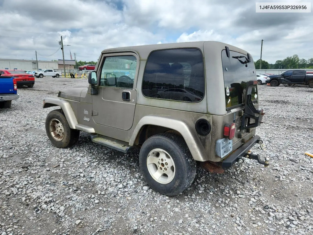 2003 Jeep Wrangler / Tj Sahara VIN: 1J4FA59S53P326956 Lot: 62502585
