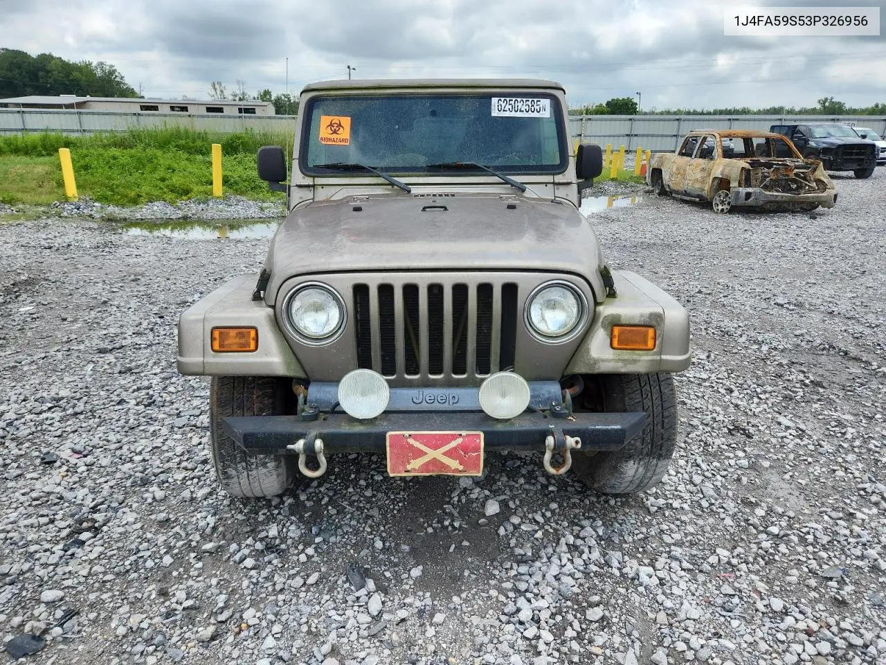 2003 Jeep Wrangler / Tj Sahara VIN: 1J4FA59S53P326956 Lot: 62502585
