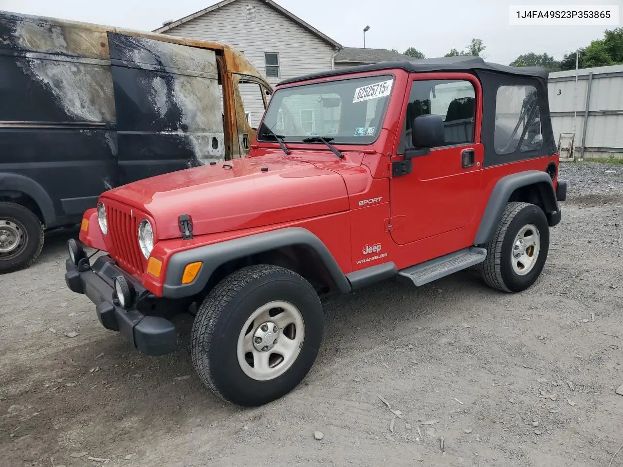 2003 Jeep Wrangler / Tj Sport VIN: 1J4FA49S23P353865 Lot: 62525715
